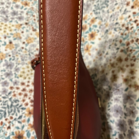 Dooney & Bourke Red and Brown Leather Hobo - Picture 7 of 15